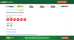 Desktop Screenshot of lottoresults.com