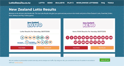 Desktop Screenshot of lottoresults.co.nz
